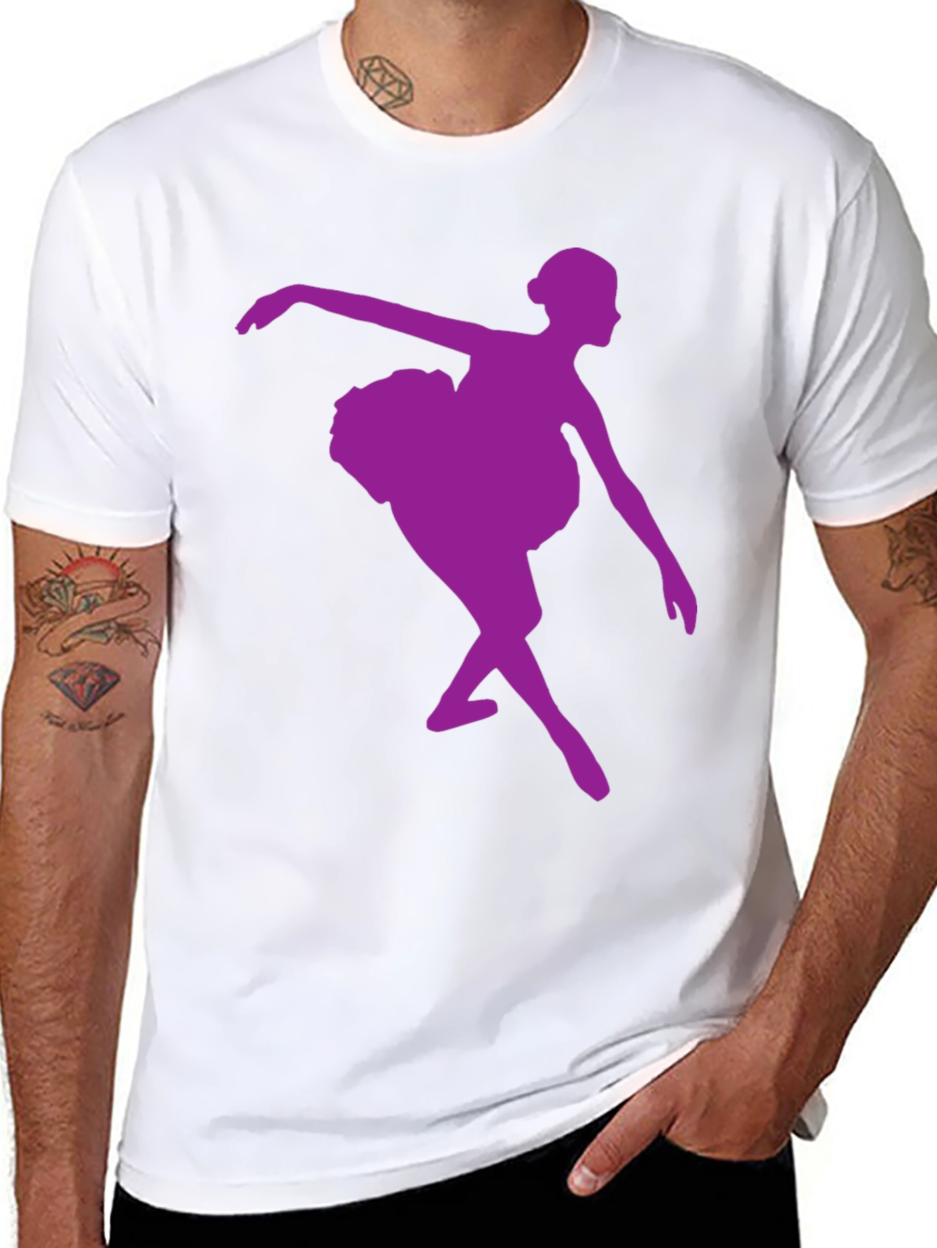 Ballerina Silhouette Graphic T-Shirt