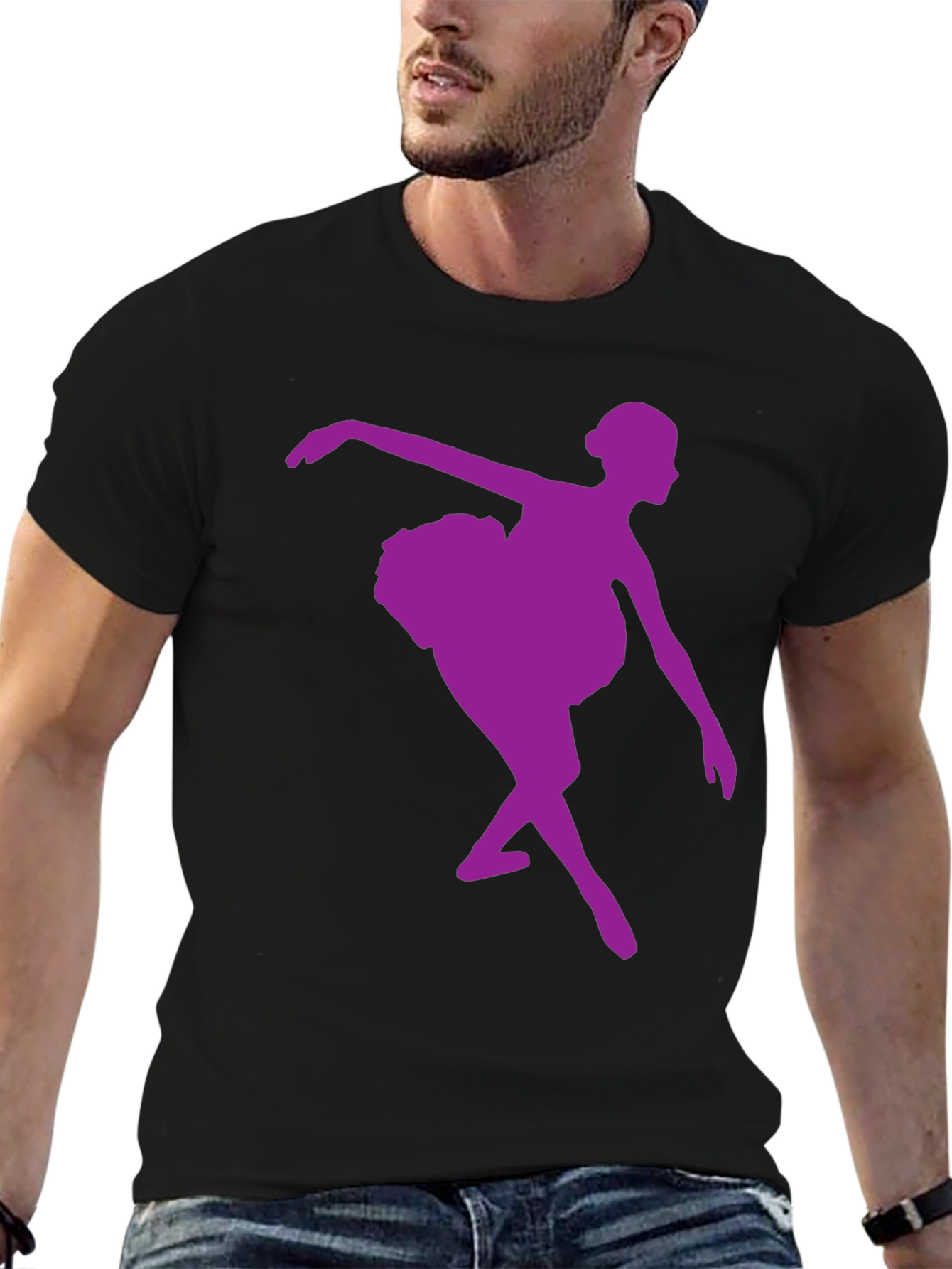 Ballerina Silhouette Graphic T-Shirt