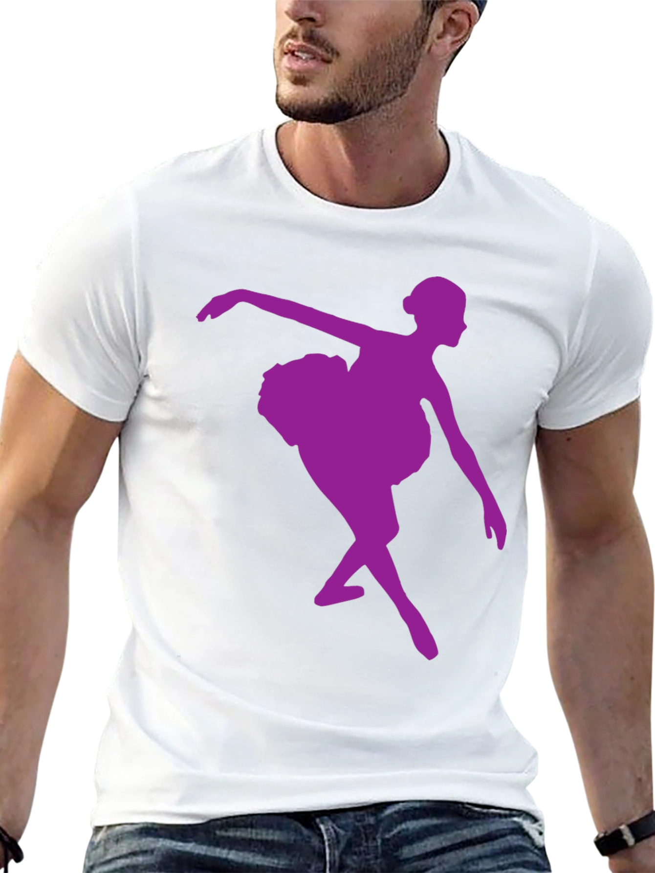 Ballerina Silhouette Graphic T-Shirt