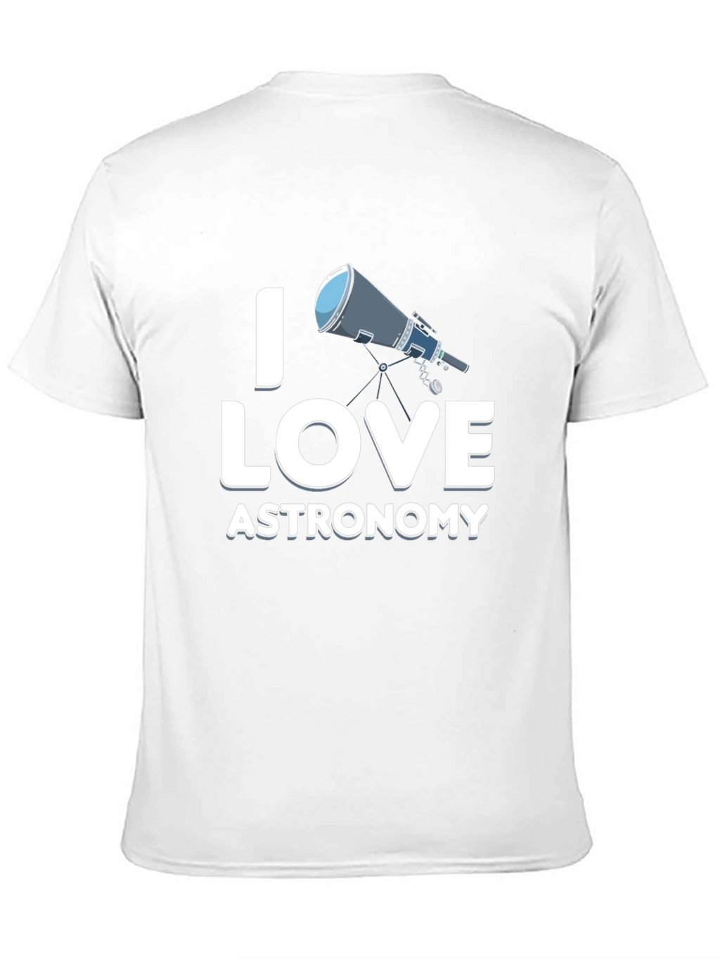 I Love Astronomy Black Graphic T-Shirt
