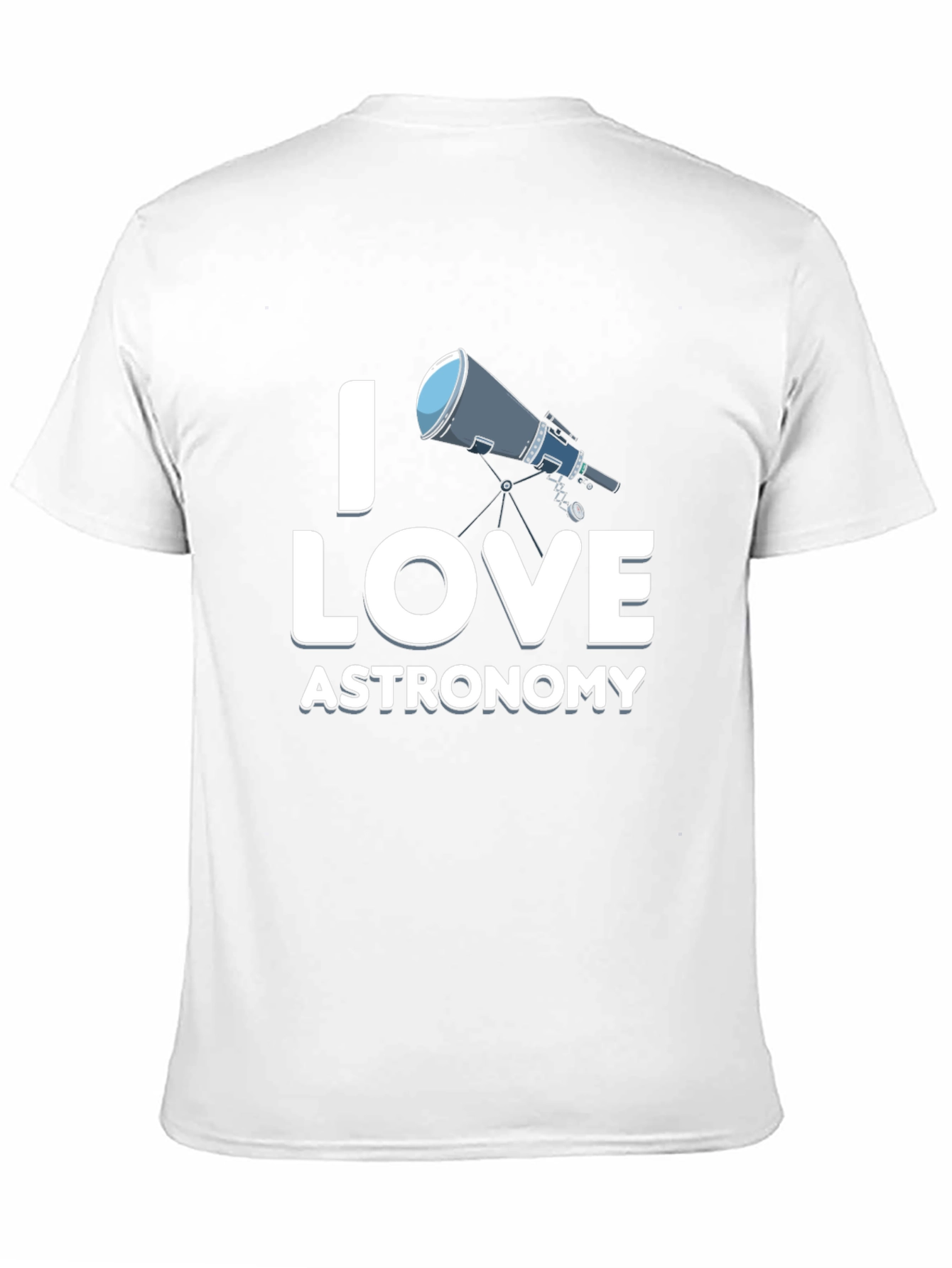 I Love Astronomy Black Graphic T-Shirt