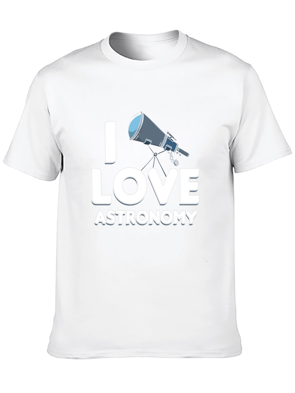 I Love Astronomy Black Graphic T-Shirt