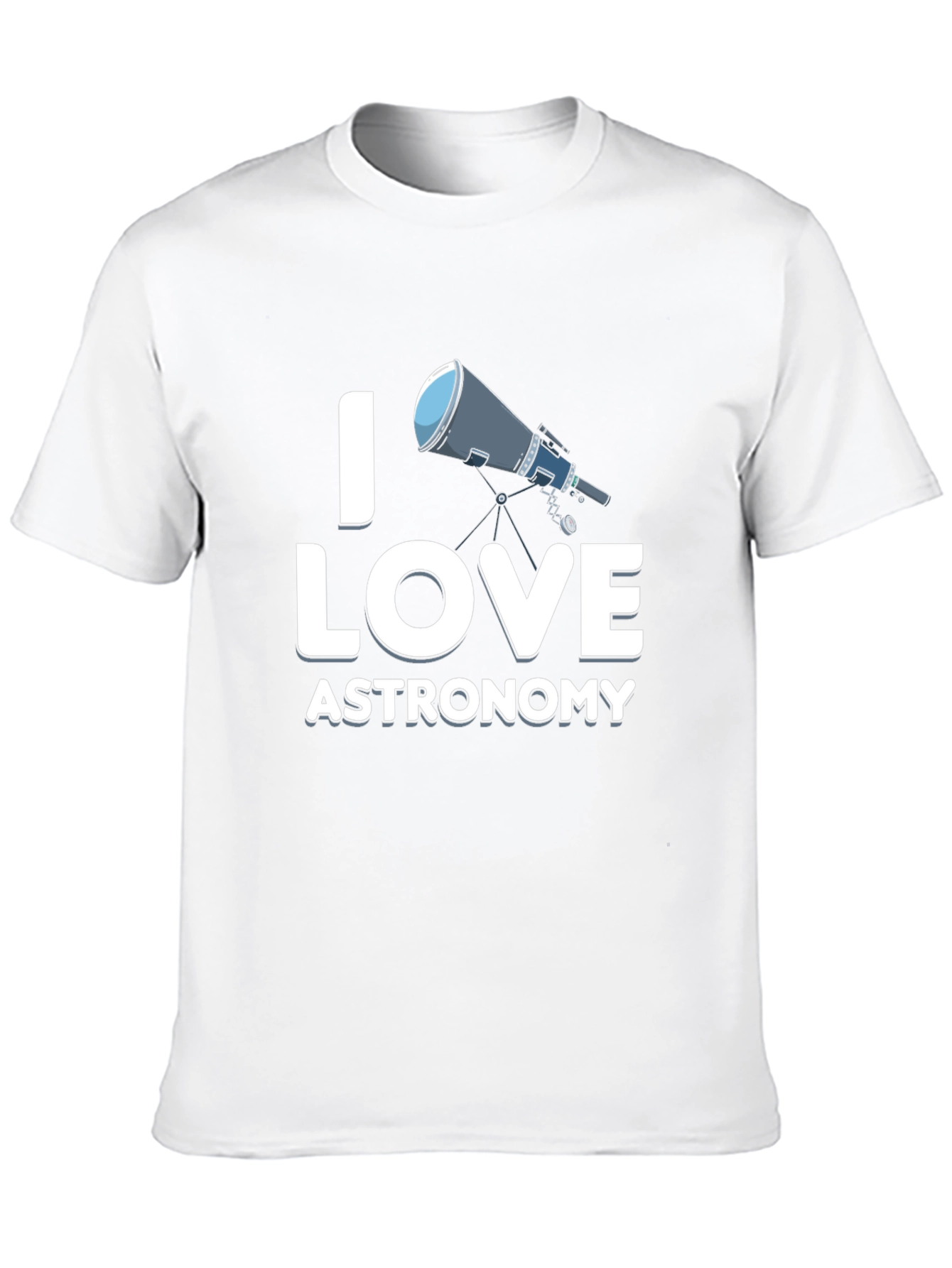 I Love Astronomy Black Graphic T-Shirt