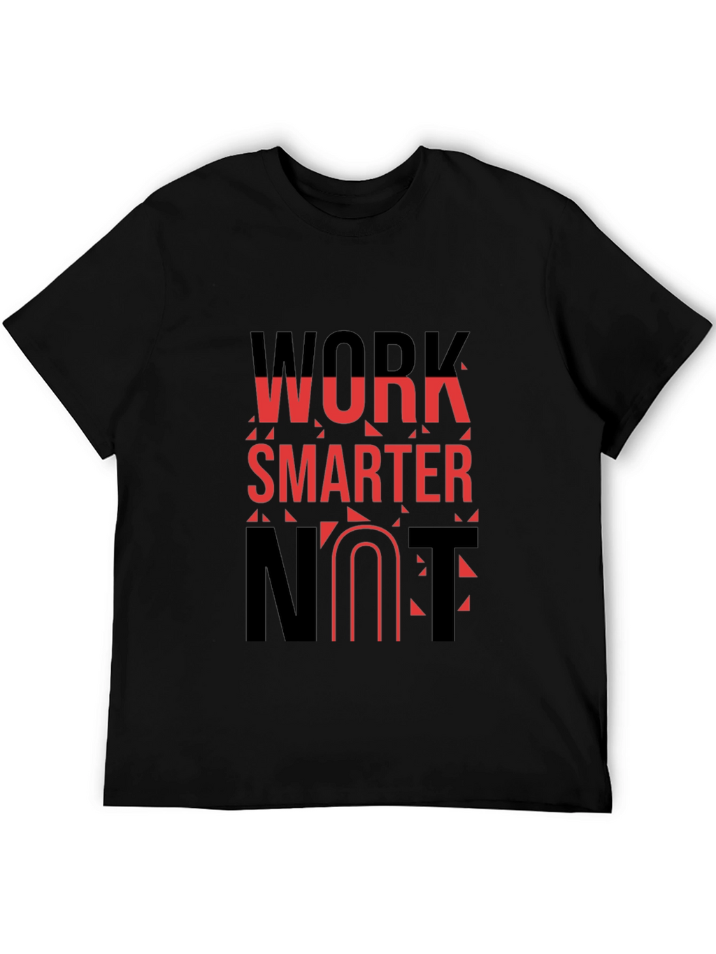 Work Smarter T-Shirt - Black Cotton Blend