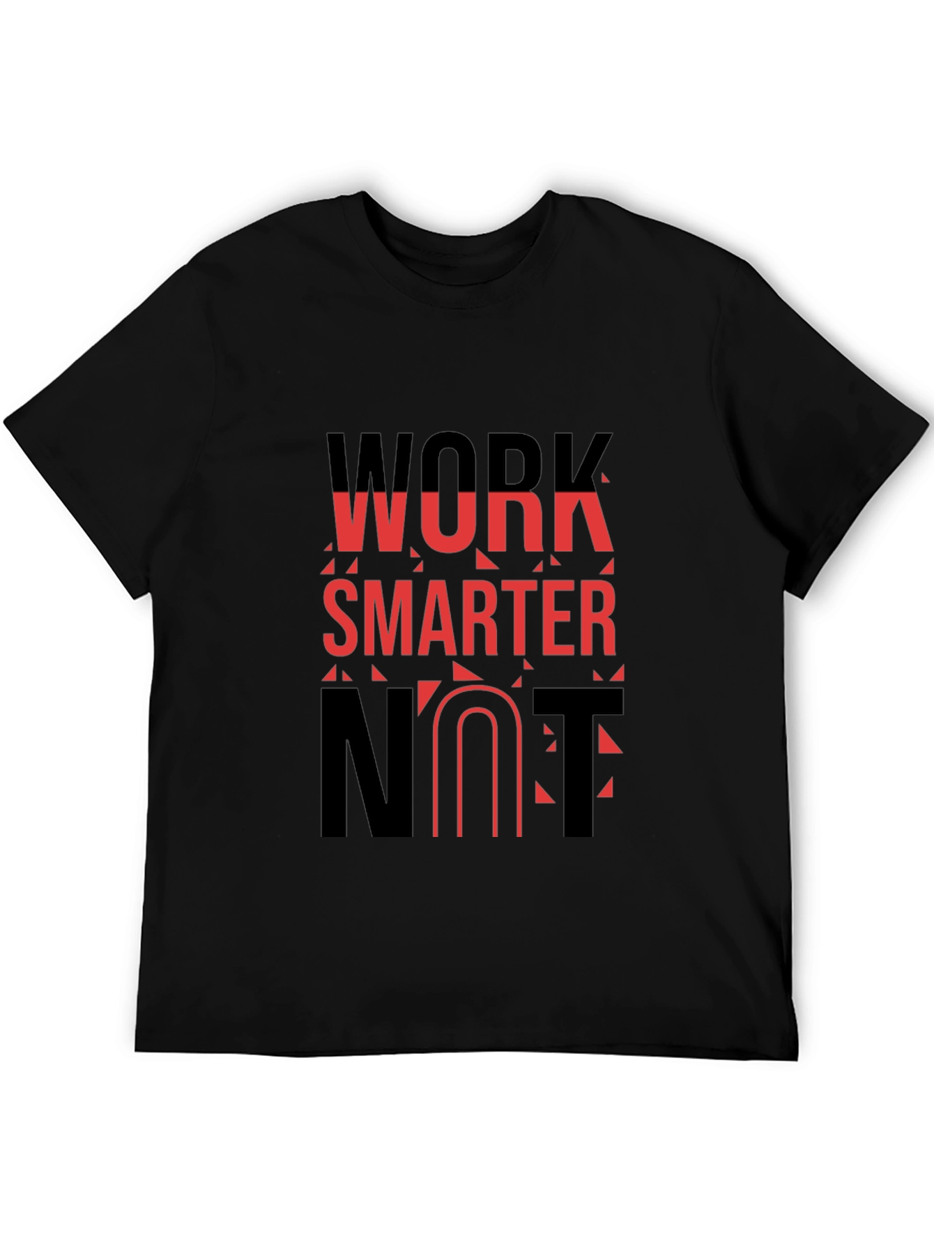 Work Smarter T-Shirt - Black Cotton Blend