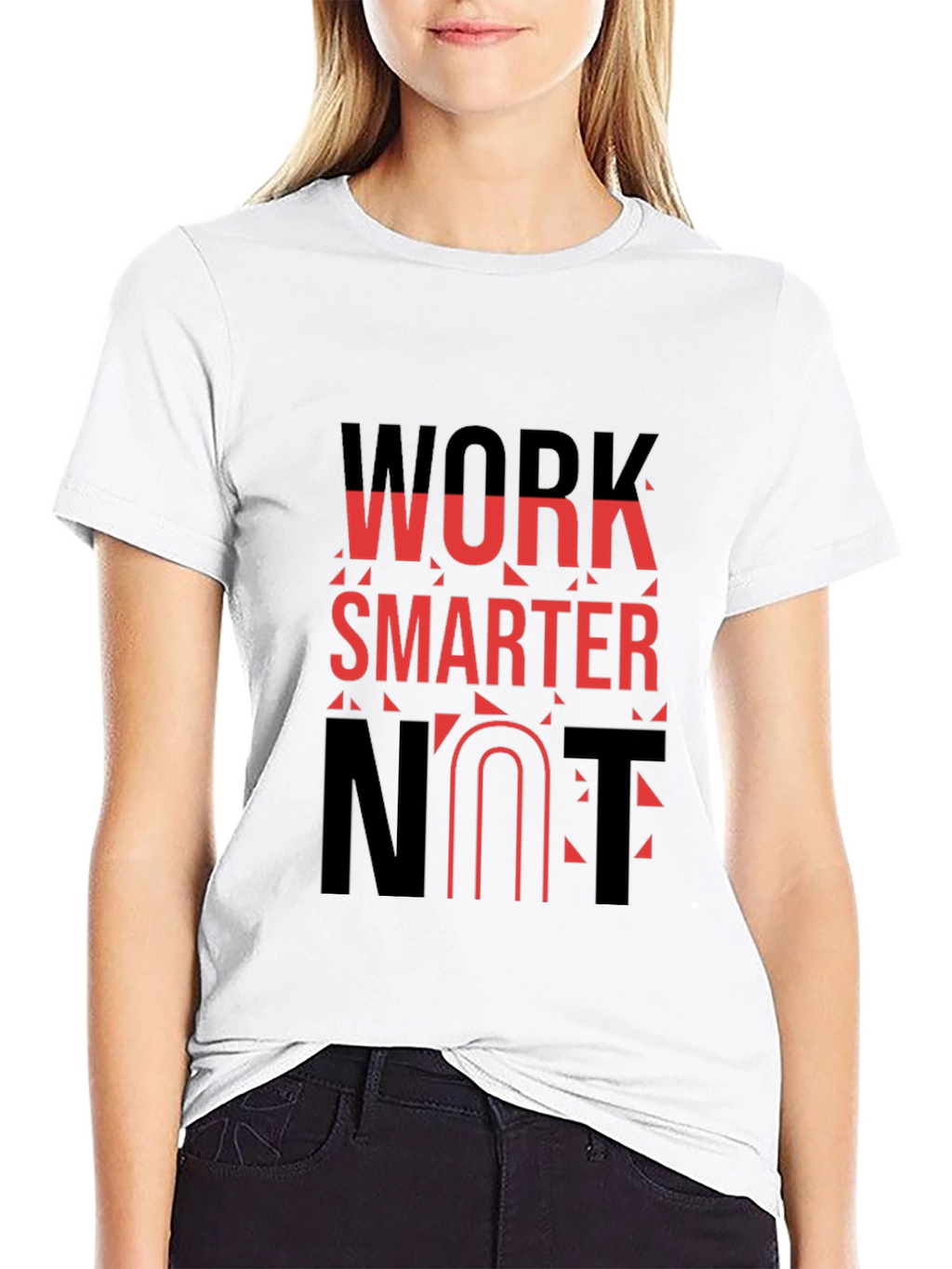 Work Smarter T-Shirt - Black Cotton Blend