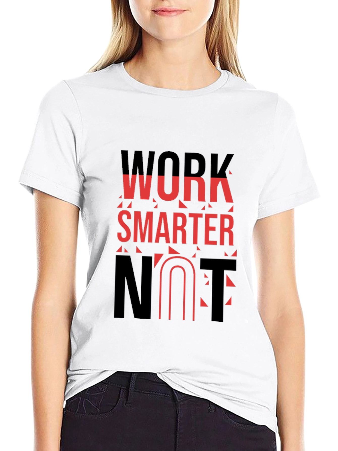Work Smarter T-Shirt - Black Cotton Blend