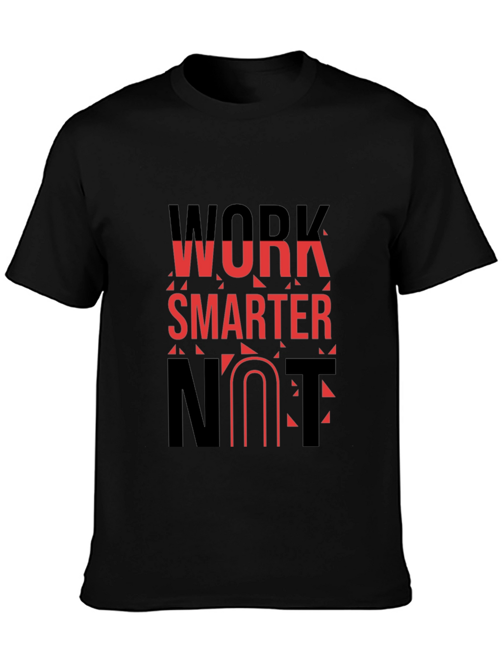 Work Smarter T-Shirt - Black Cotton Blend