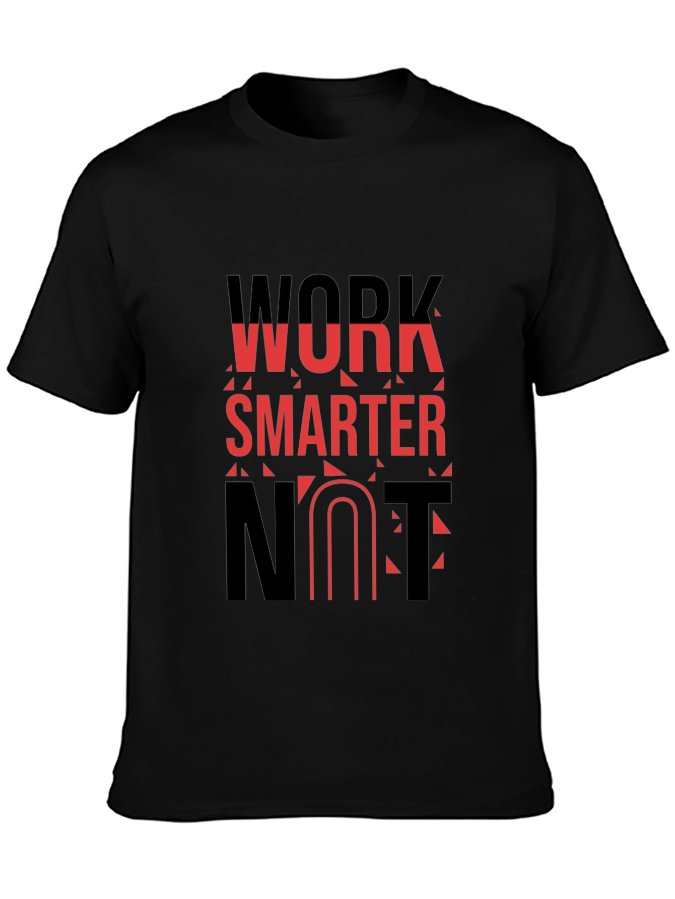 Work Smarter T-Shirt - Black Cotton Blend