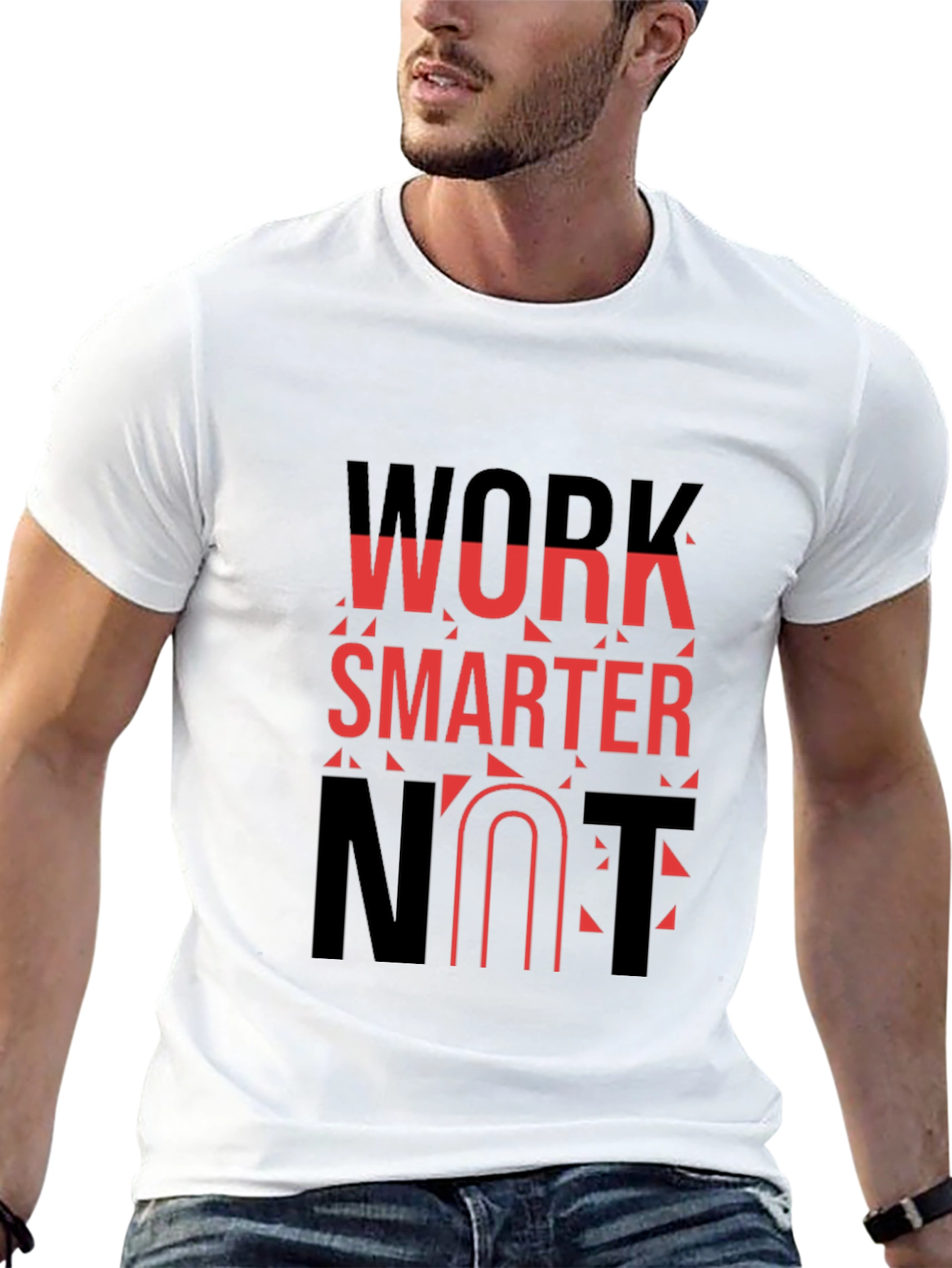 Work Smarter T-Shirt - Black Cotton Blend