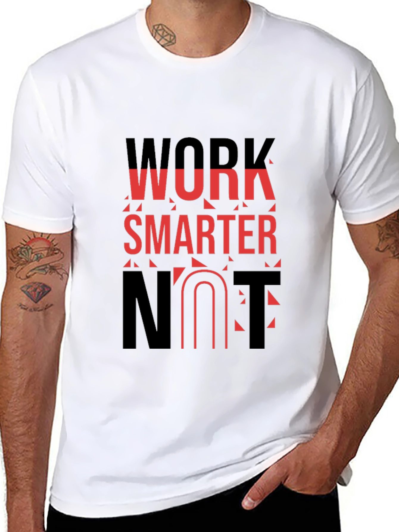 Work Smarter T-Shirt - Black Cotton Blend