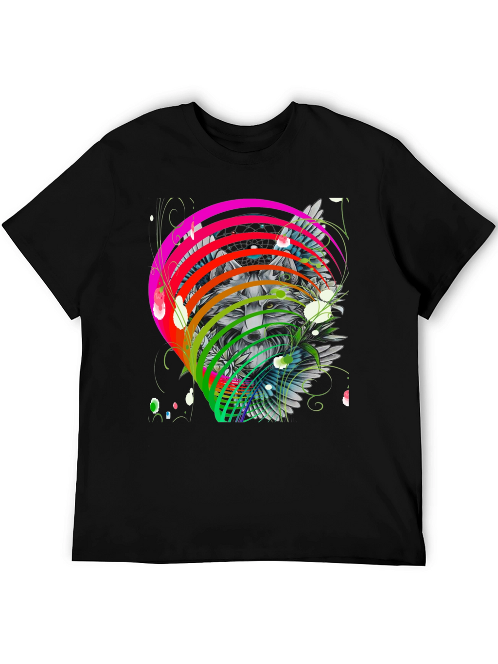 Wolf Rainbow T-Shirt - Mens Graphic Tee