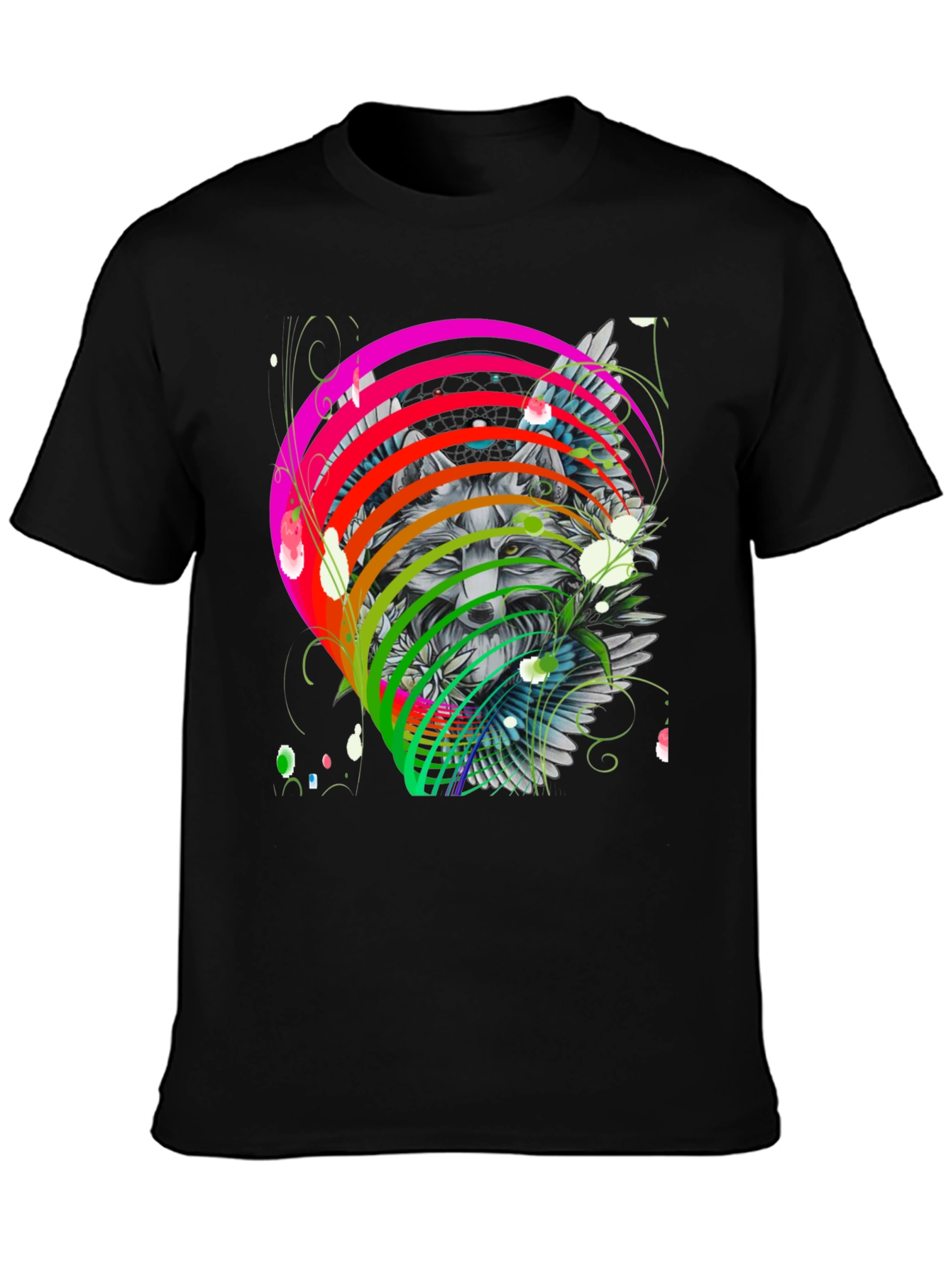 Wolf Rainbow T-Shirt - Mens Graphic Tee