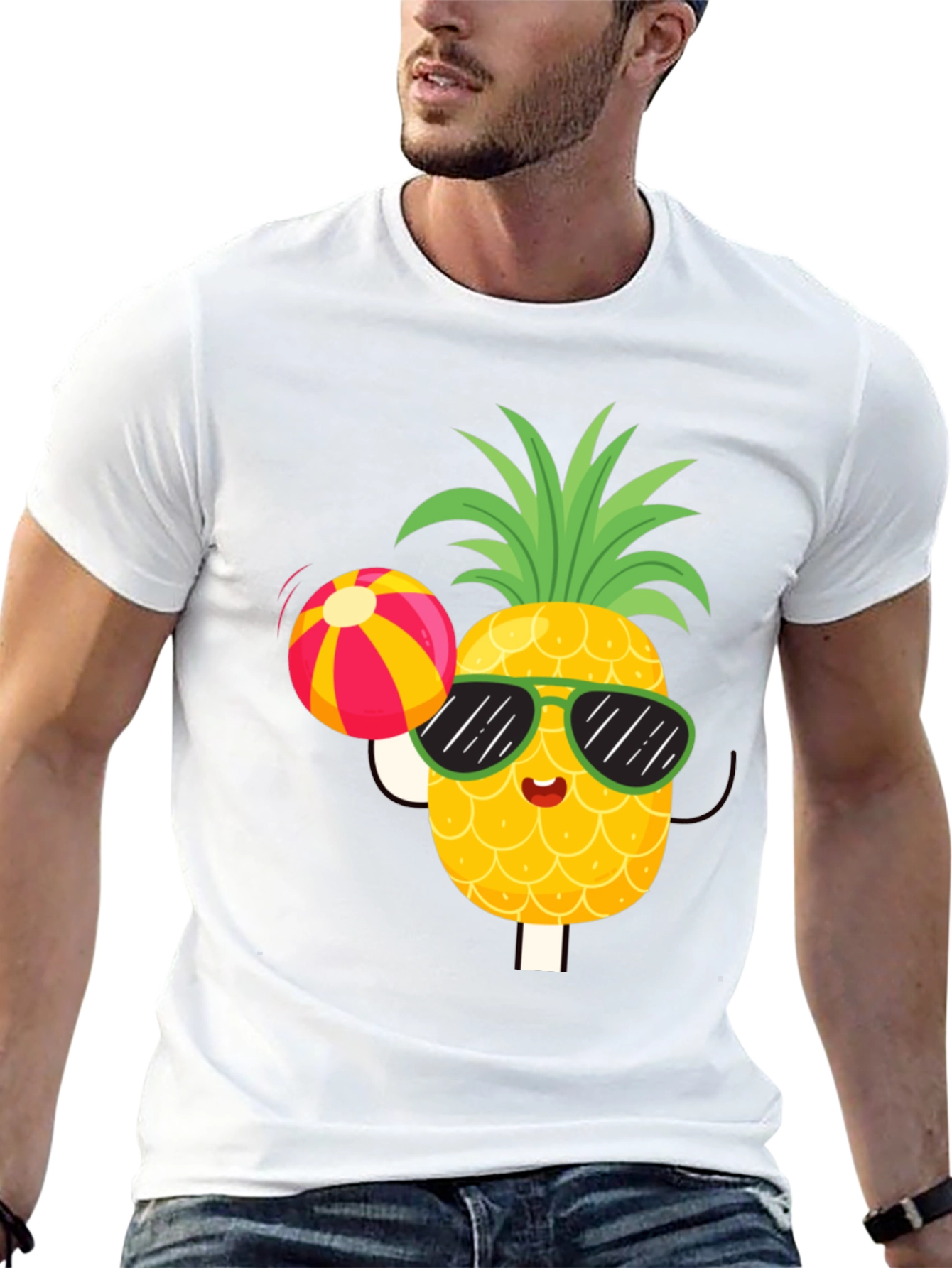 Summer Pineapple T-Shirt - Fun Beach Vibes!