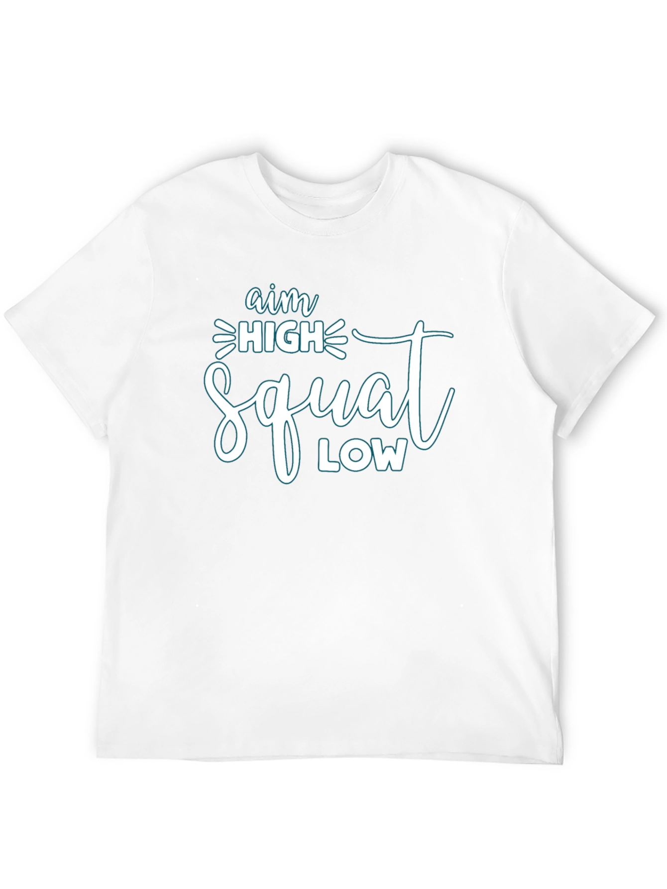 Aim High Squat Low Black Graphic T-Shirt