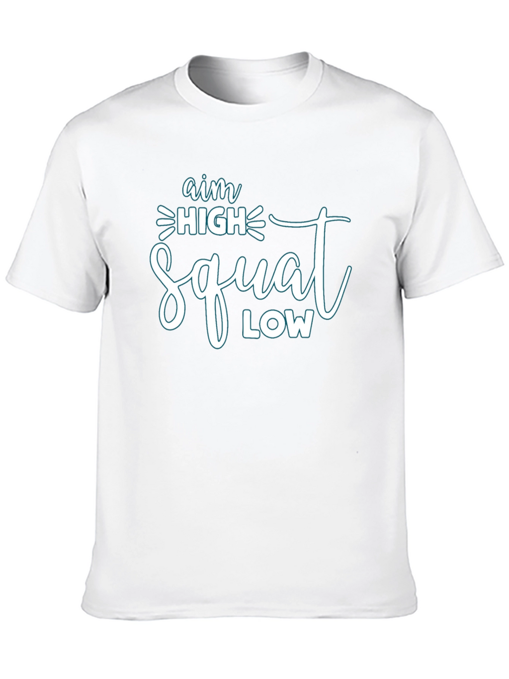 Aim High Squat Low Black Graphic T-Shirt