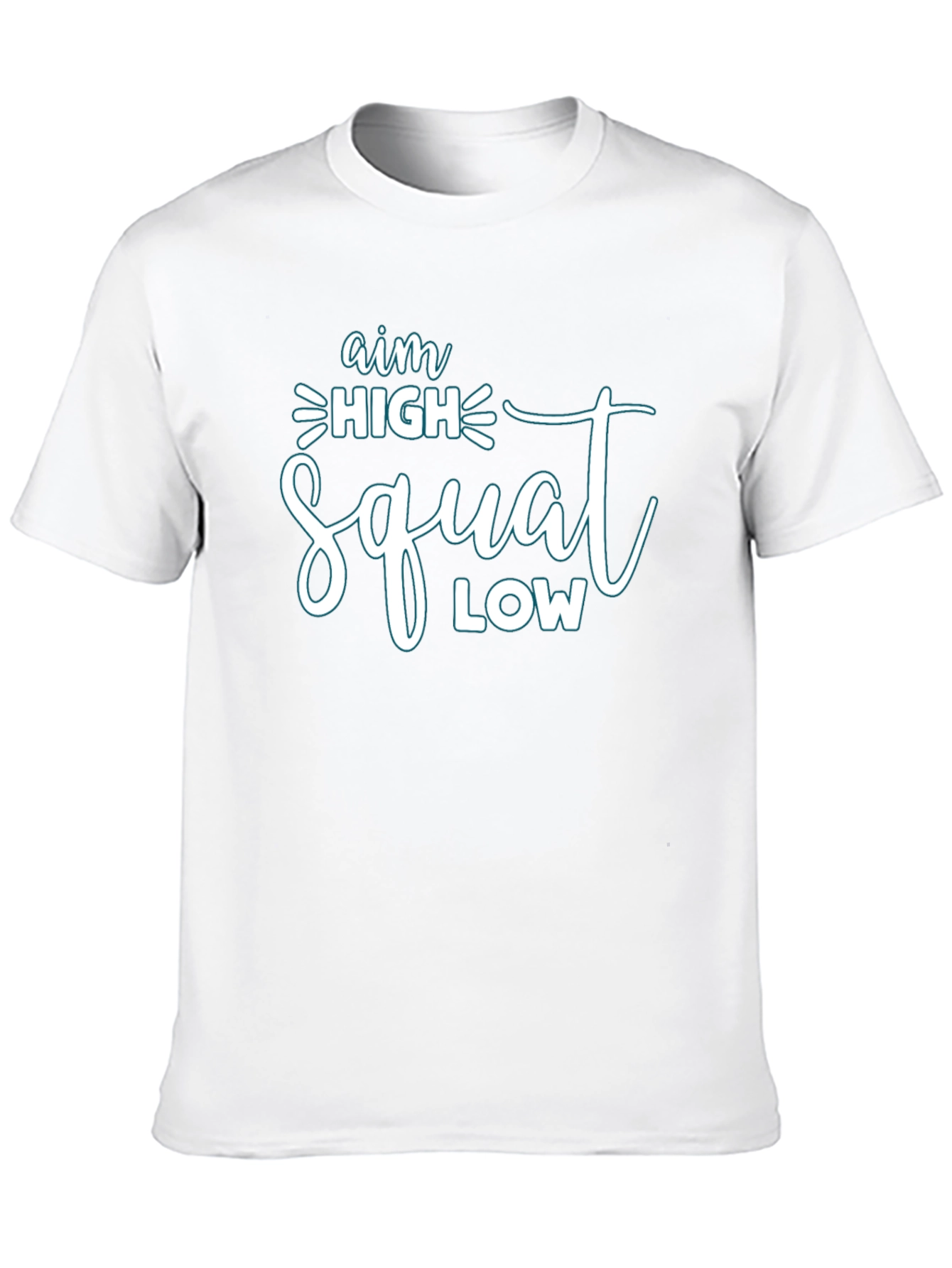Aim High Squat Low Black Graphic T-Shirt