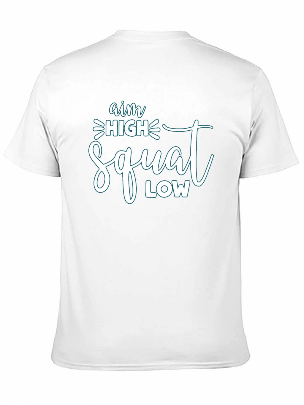 Aim High Squat Low Black Graphic T-Shirt