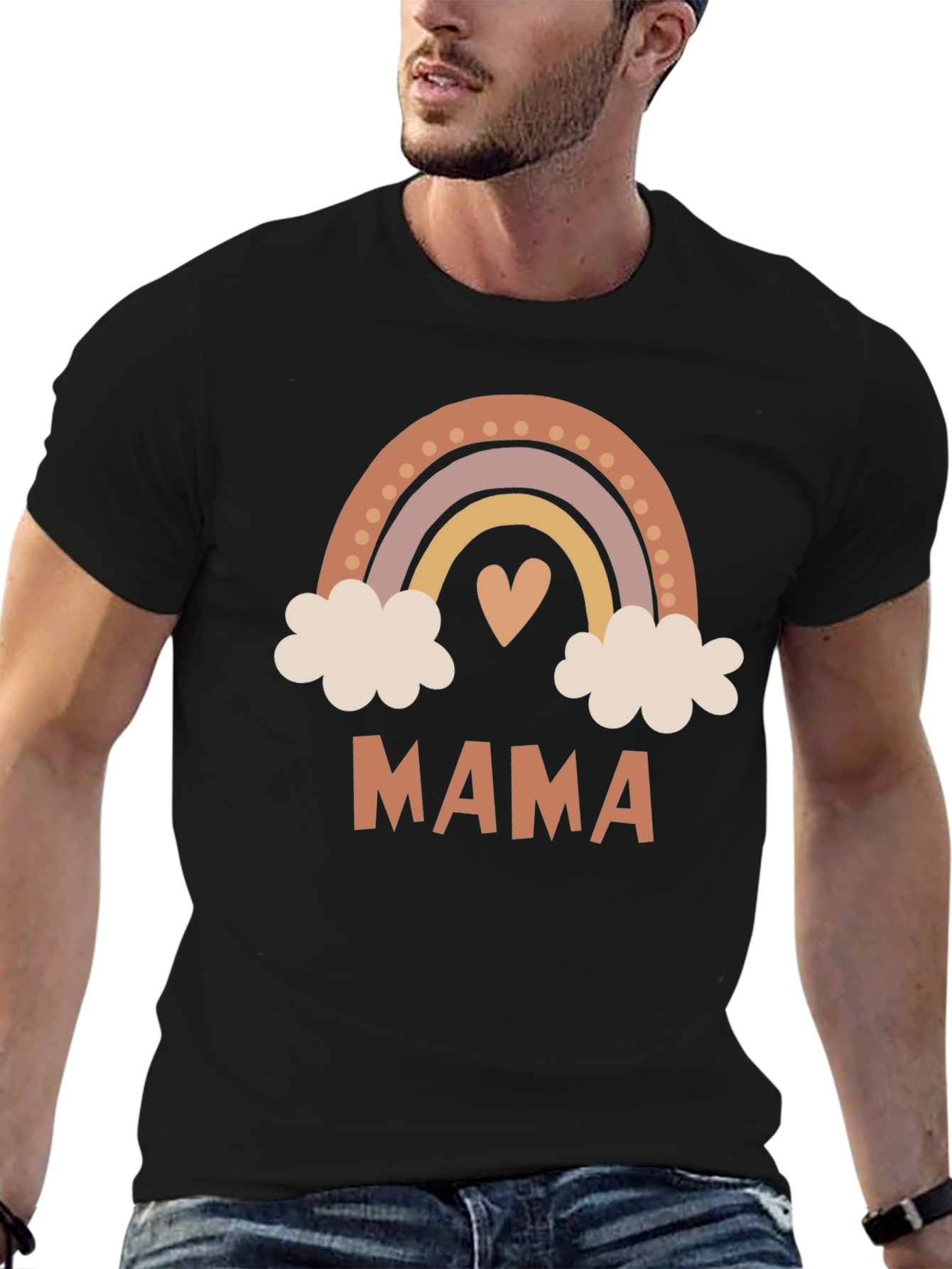 Mama Rainbow Graphic T-Shirt - Stylish Mothers Day Tee