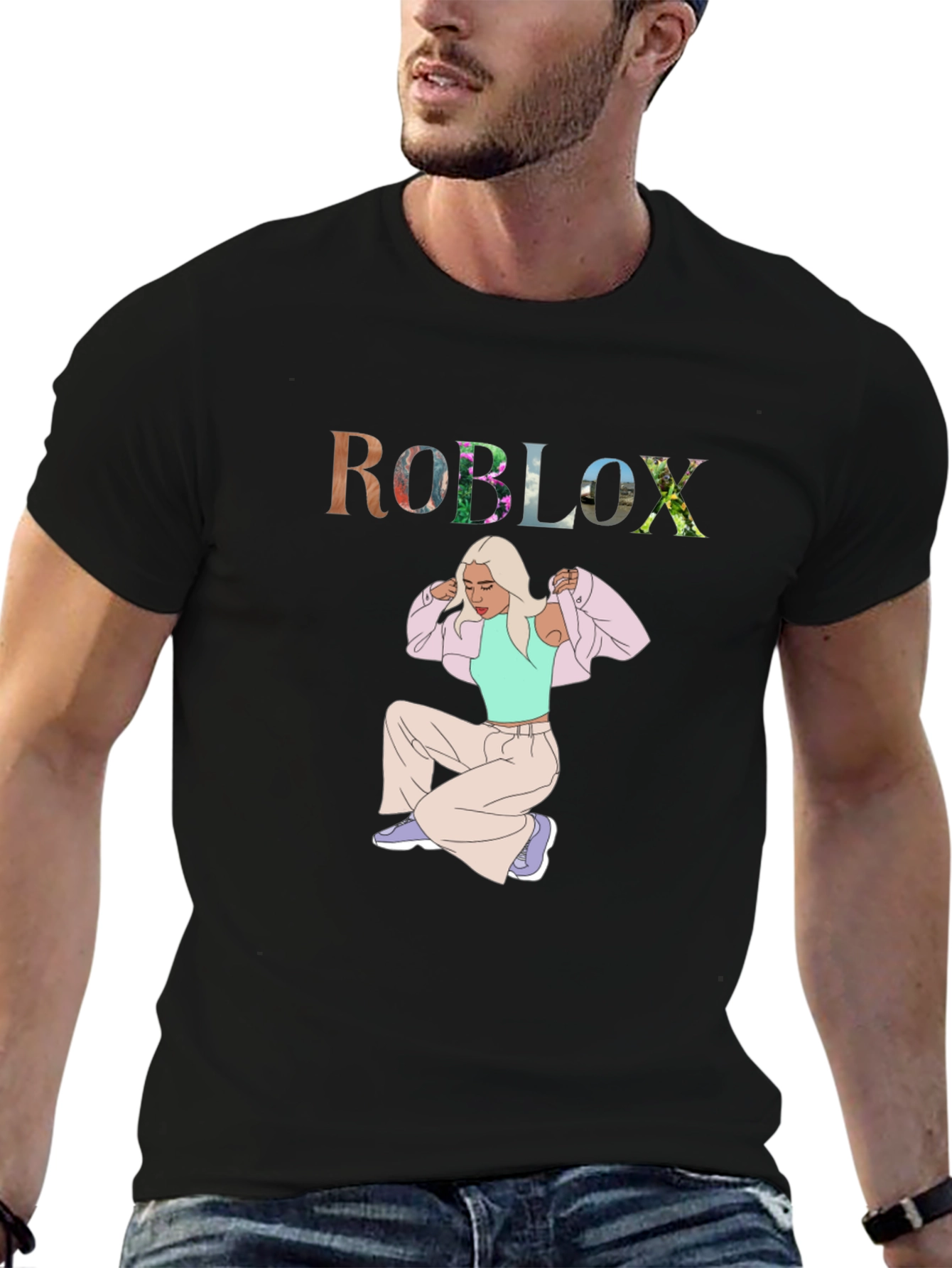 Roblox Girl Graphic Tee - Trendy Casual Wear