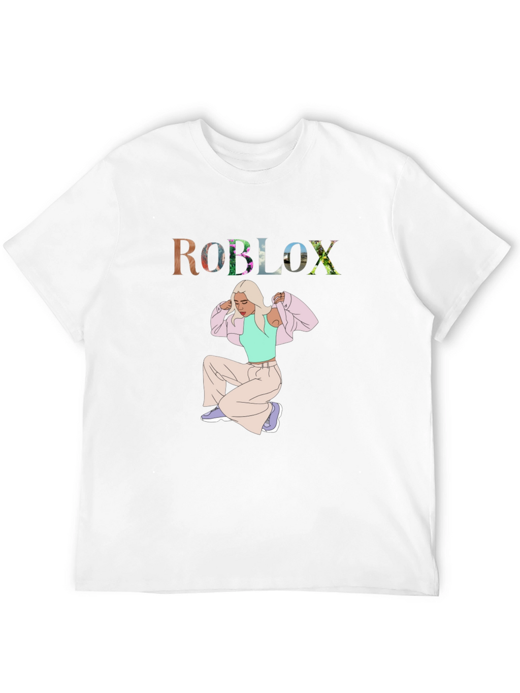 Roblox Girl Graphic Tee - Trendy Casual Wear