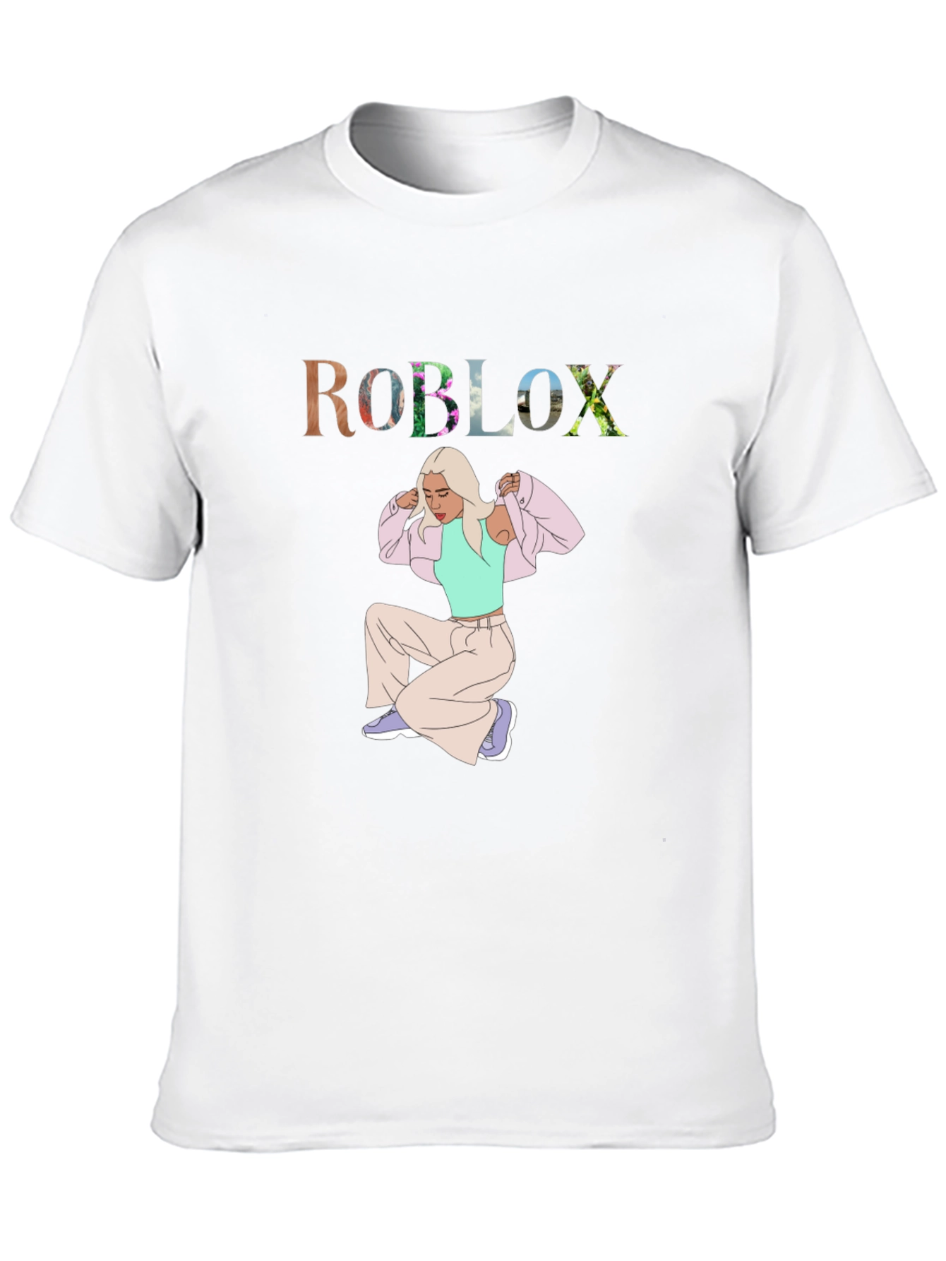 Roblox Girl Graphic Tee - Trendy Casual Wear