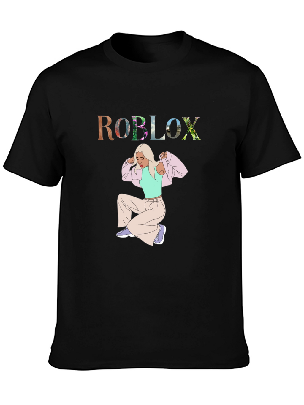 Roblox Girl Graphic Tee - Trendy Casual Wear
