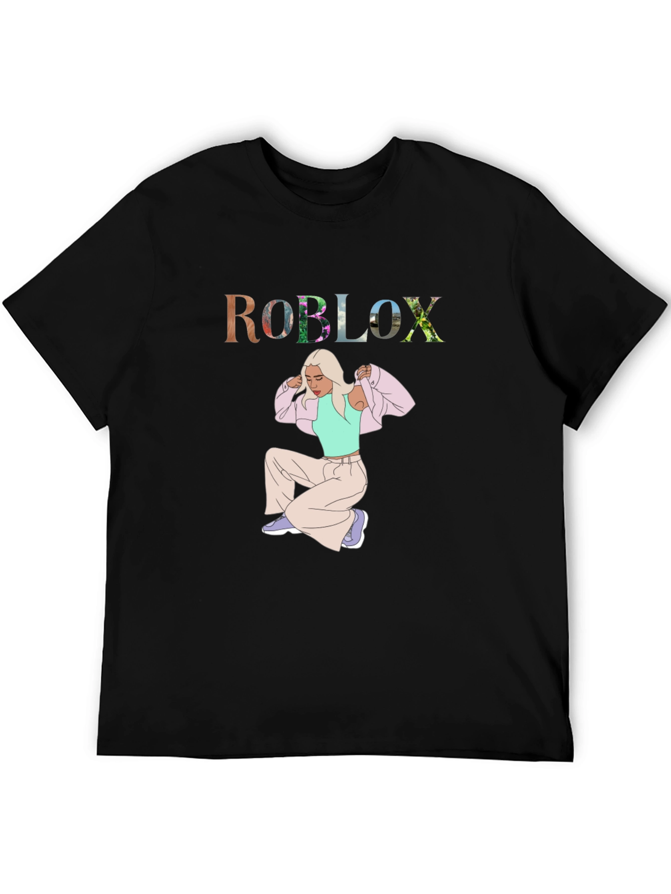 Roblox Girl Graphic Tee - Trendy Casual Wear