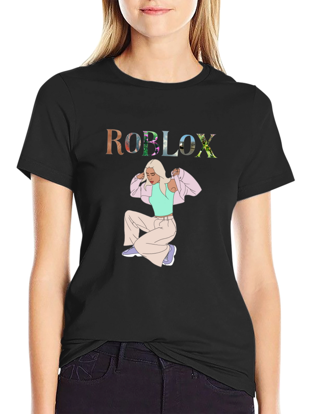Roblox Girl Graphic Tee - Trendy Casual Wear