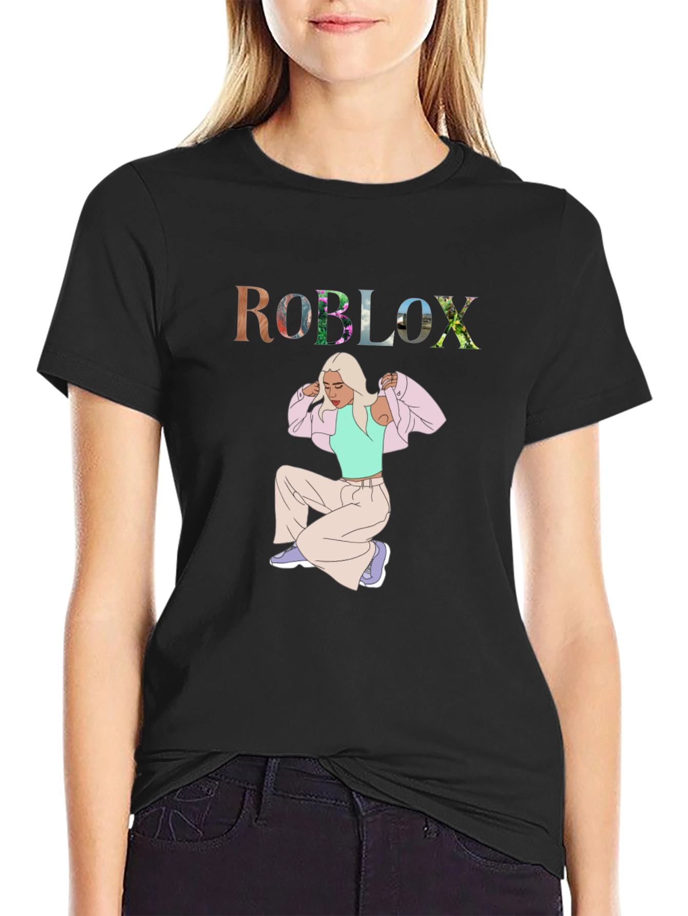 Roblox Girl Graphic Tee - Trendy Casual Wear