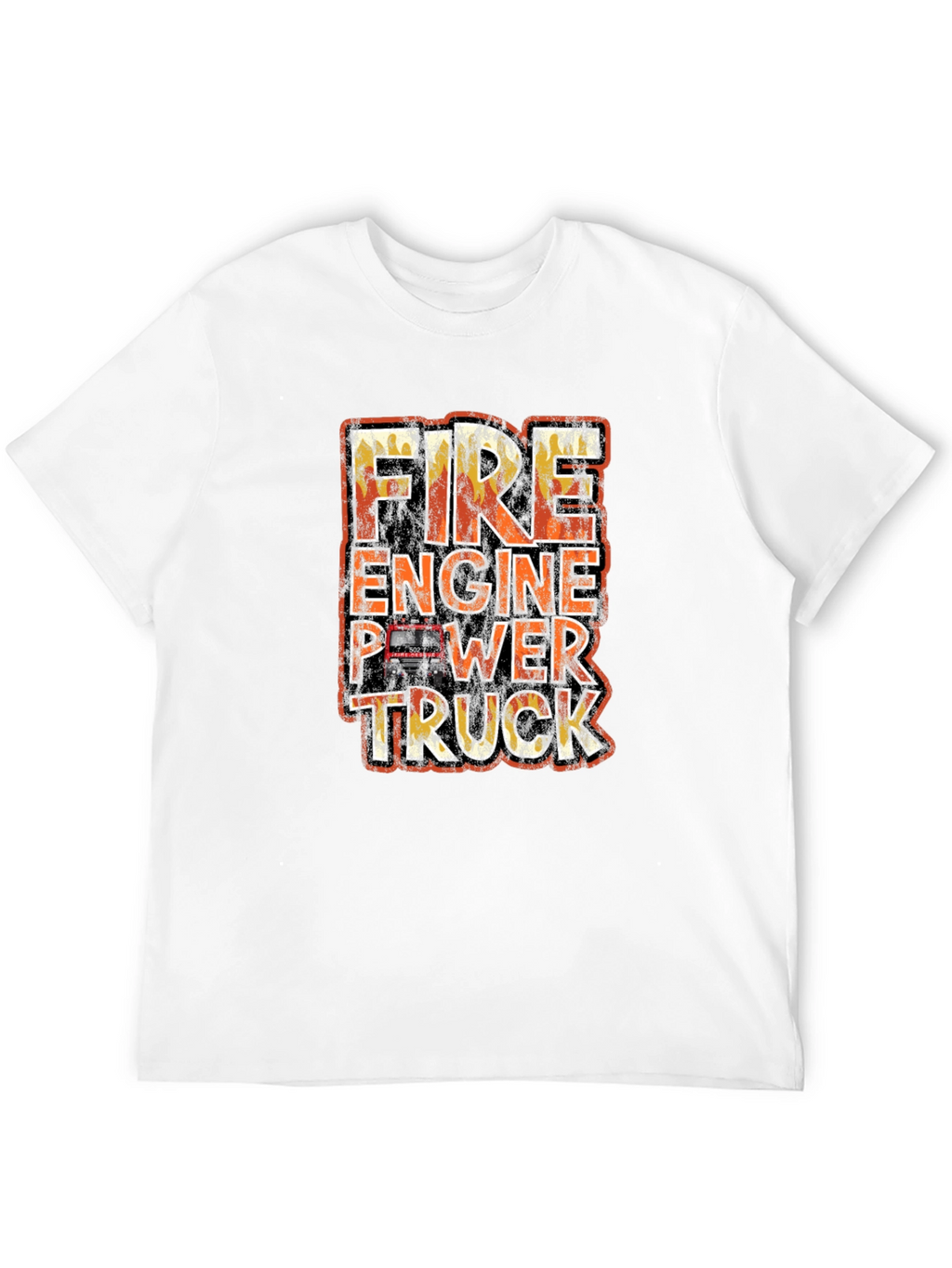 Fire Engine Power Truck Graphic T-Shirt