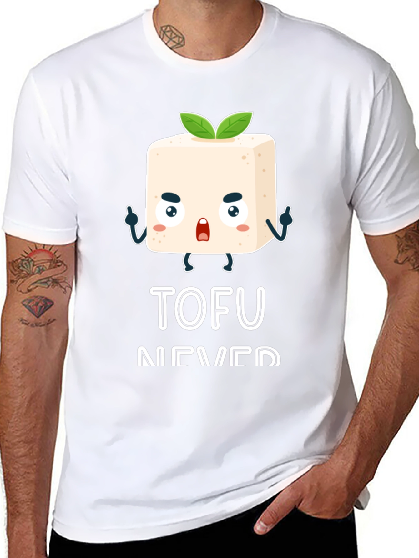 Tofu Never Die Black Graphic Tee