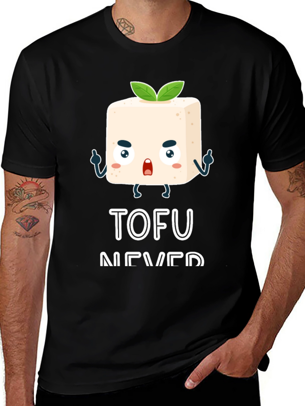 Tofu Never Die Black Graphic Tee