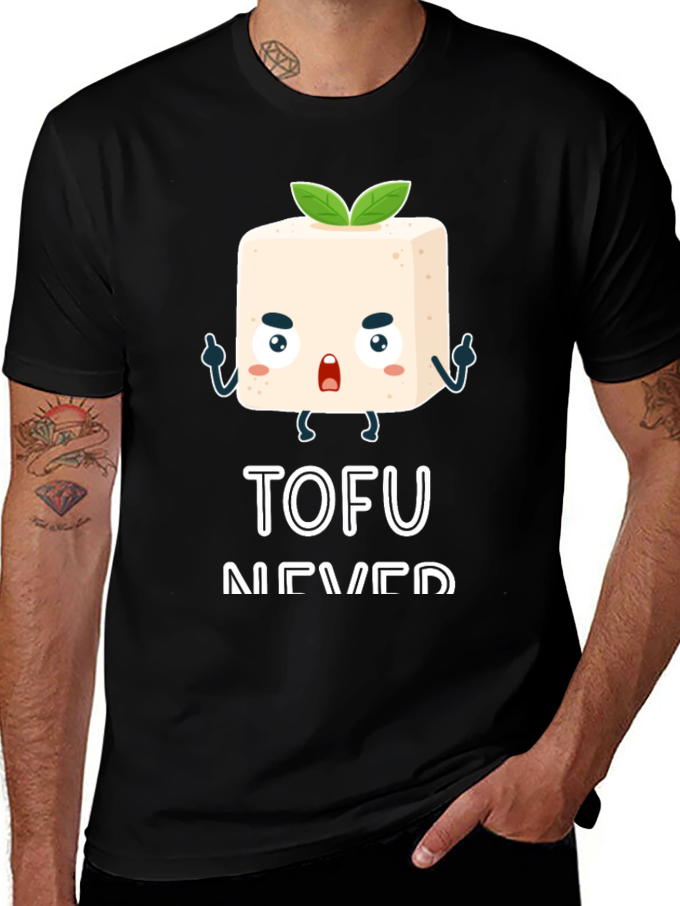 Tofu Never Die Black Graphic Tee