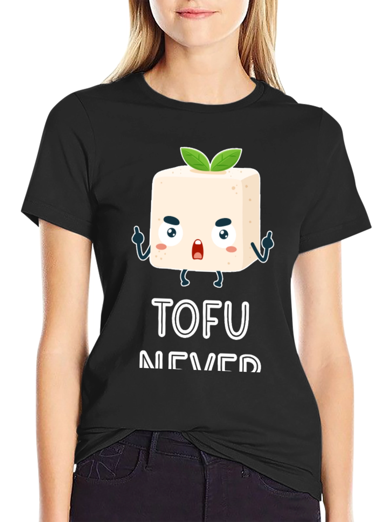 Tofu Never Die Black Graphic Tee
