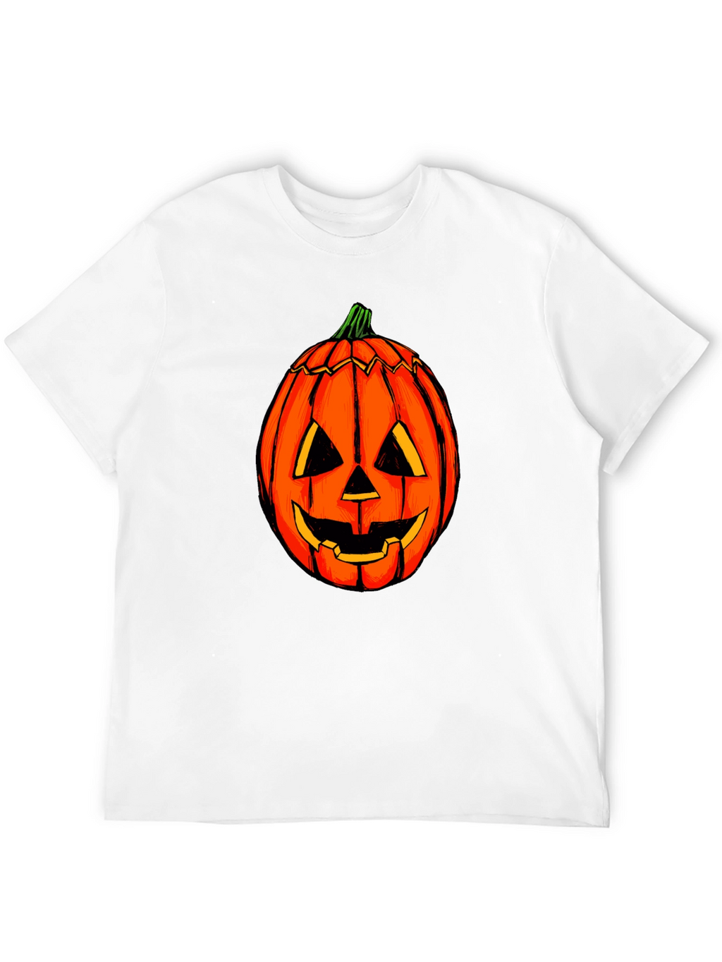 Halloween Pumpkin Graphic Tee - Black