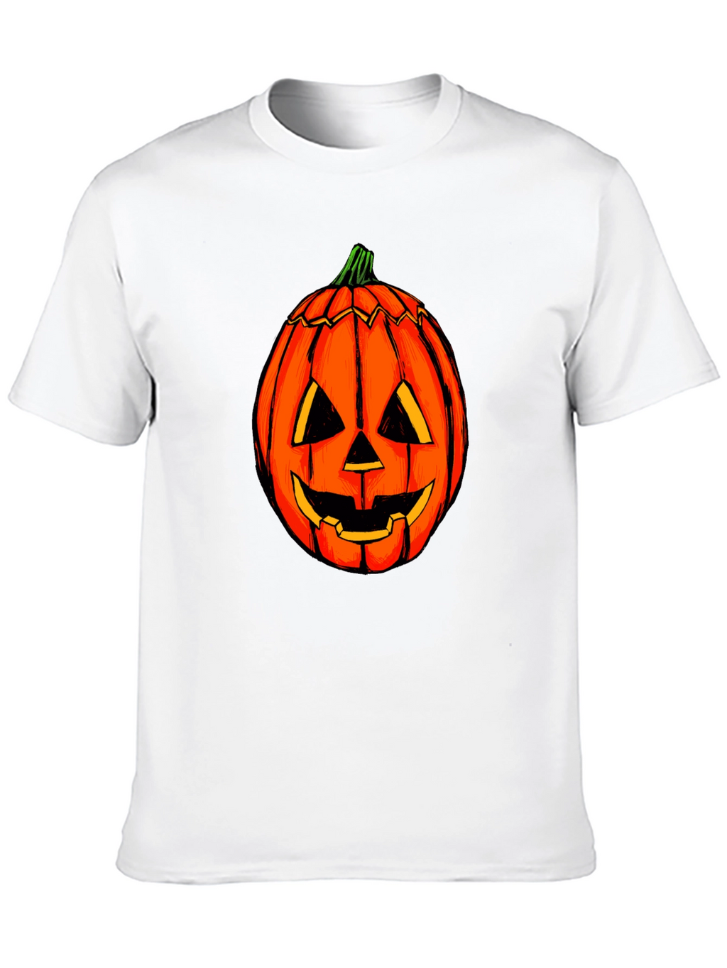 Halloween Pumpkin Graphic Tee - Black
