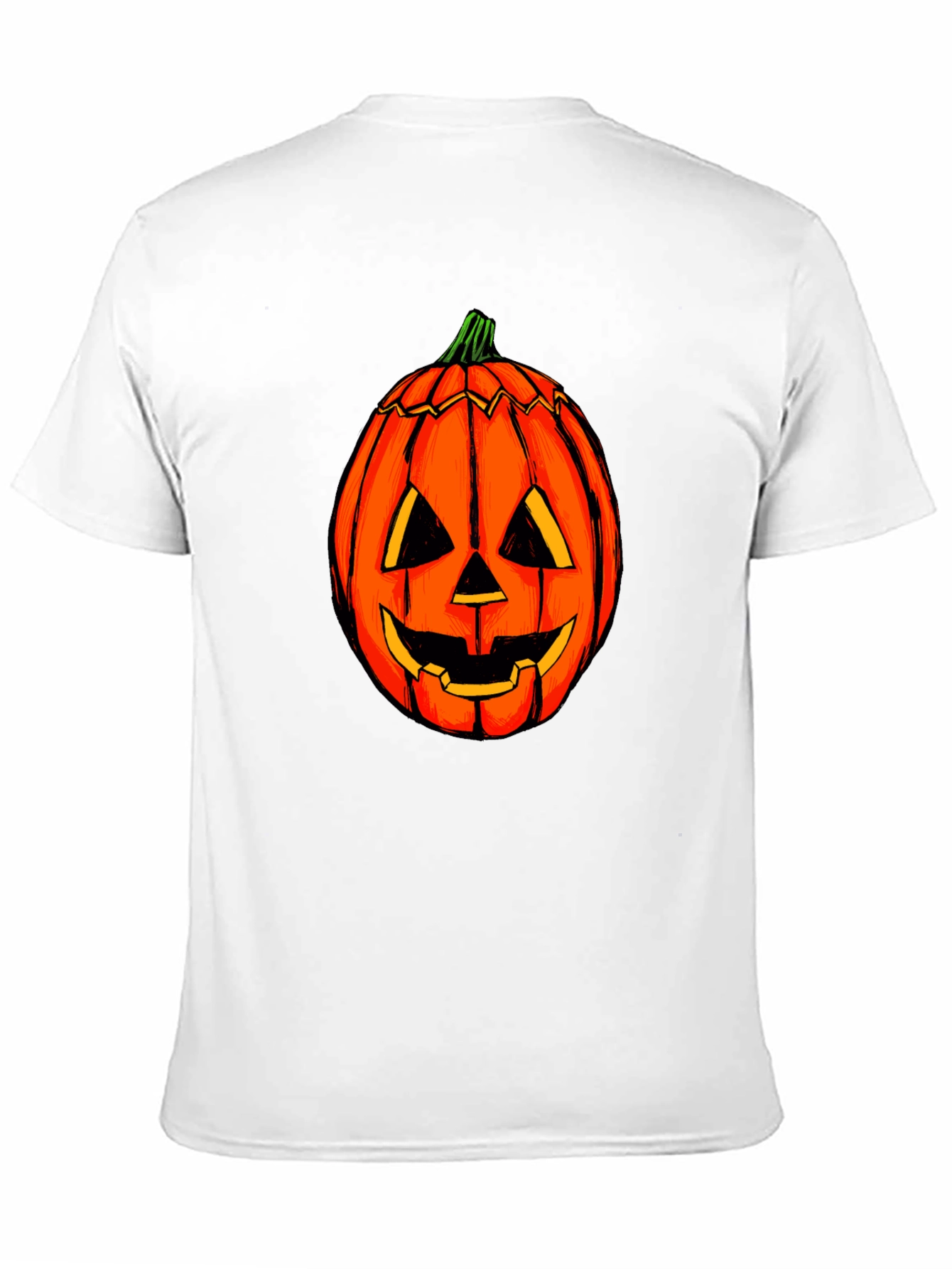 Halloween Pumpkin Graphic Tee - Black