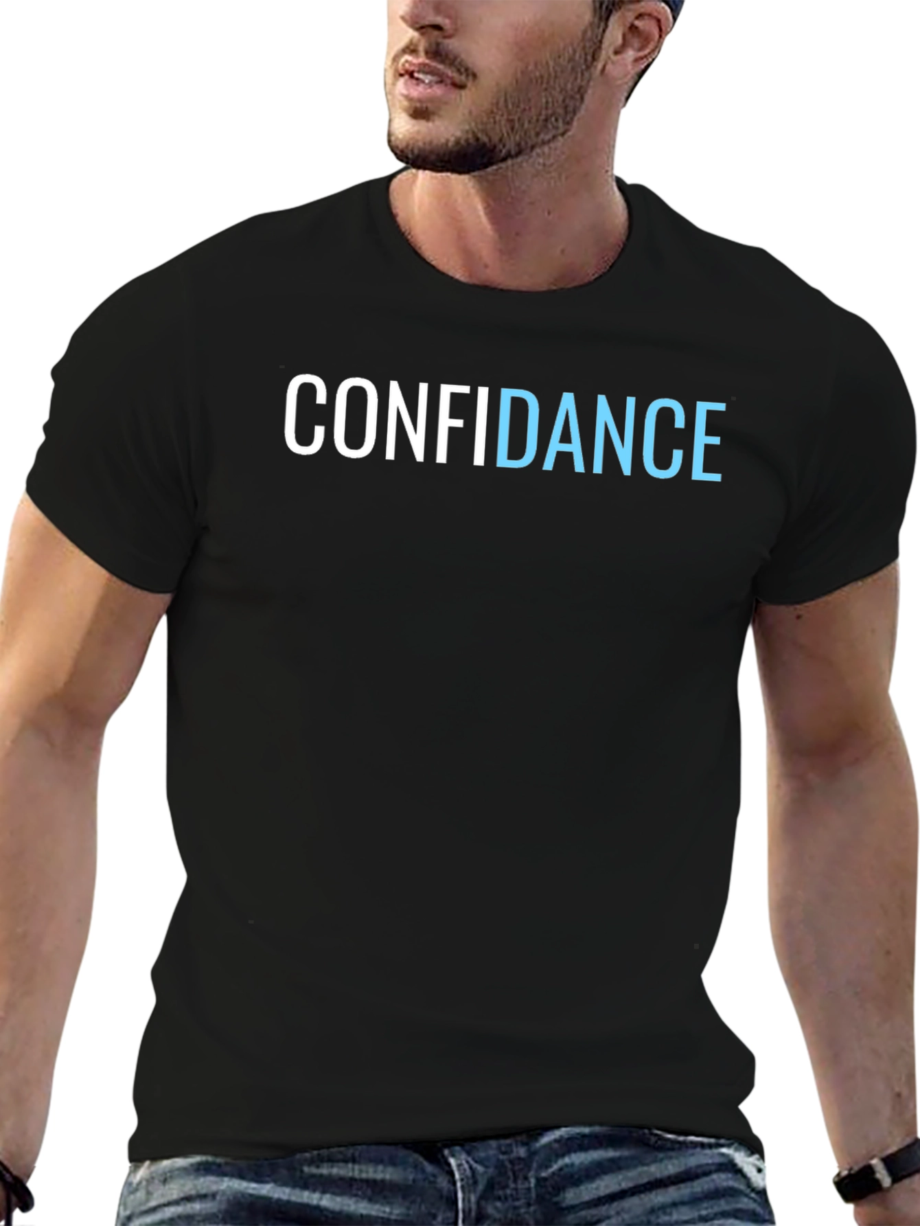 Confidence Graphic Tee - Black Cotton T-Shirt