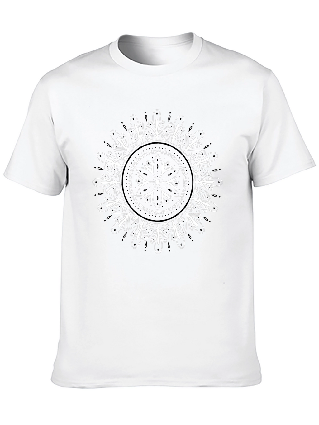 Black Mandala Graphic Tee - Stylish & Unique