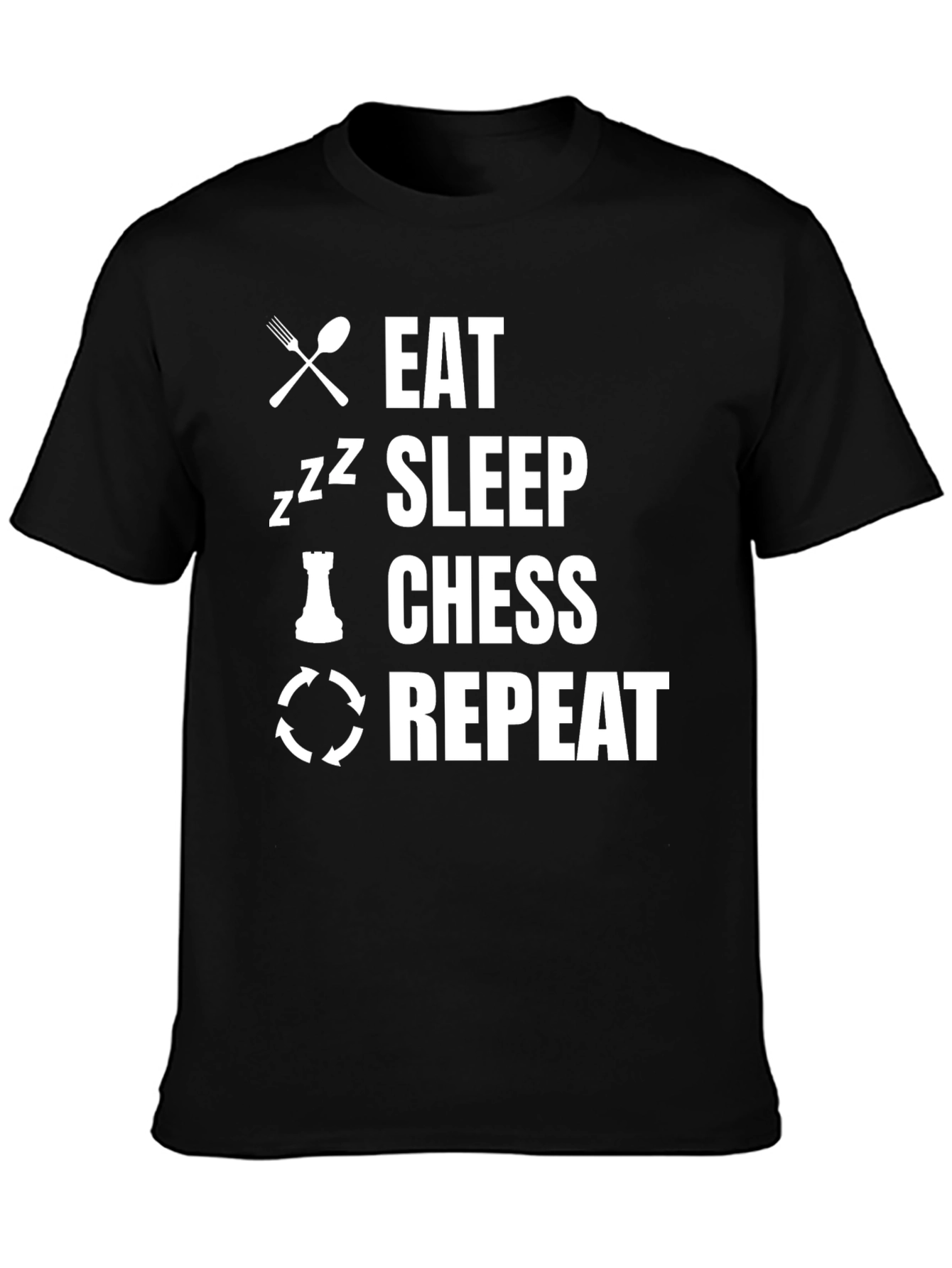 Eat Sleep Chess Repeat Graphic Tee