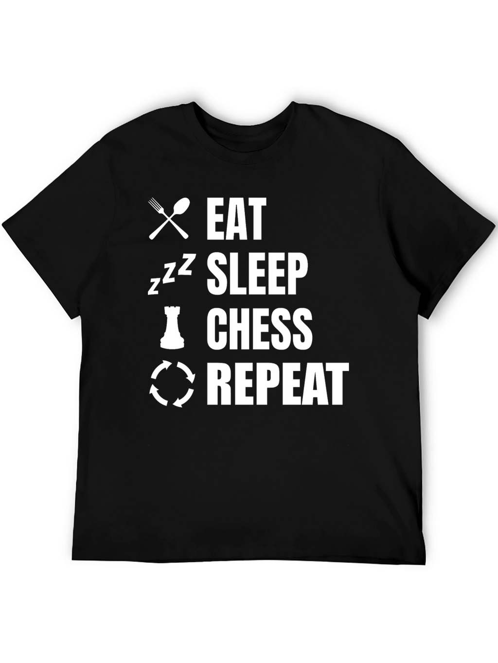 Eat Sleep Chess Repeat Graphic Tee