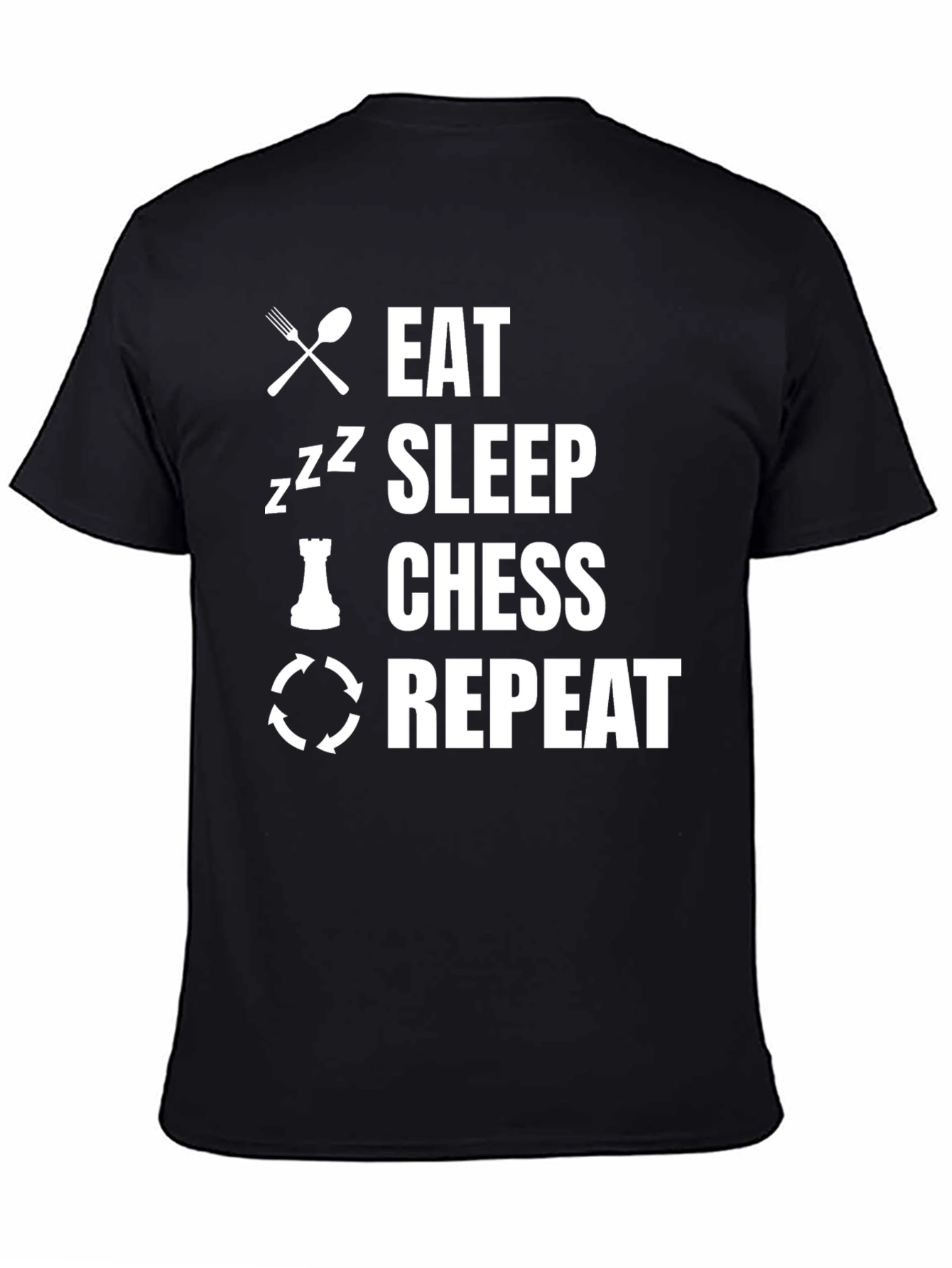Eat Sleep Chess Repeat Graphic Tee
