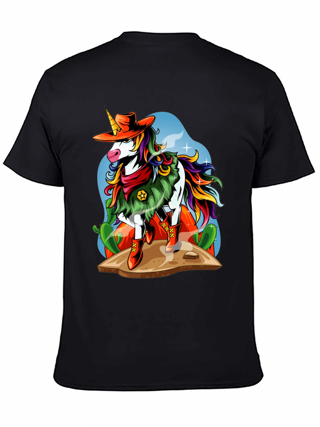 Cowboy Unicorn Graphic T-Shirt
