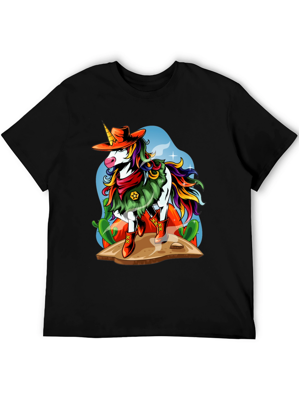 Cowboy Unicorn Graphic T-Shirt