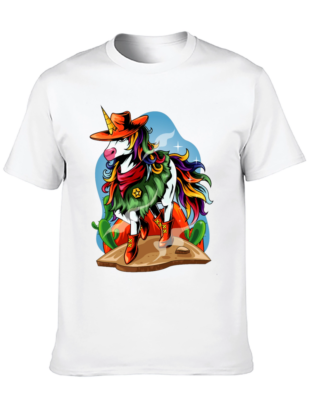 Cowboy Unicorn Graphic T-Shirt