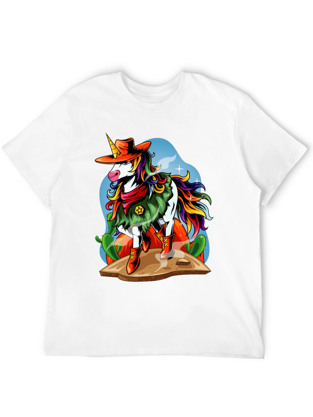 Cowboy Unicorn Graphic T-Shirt