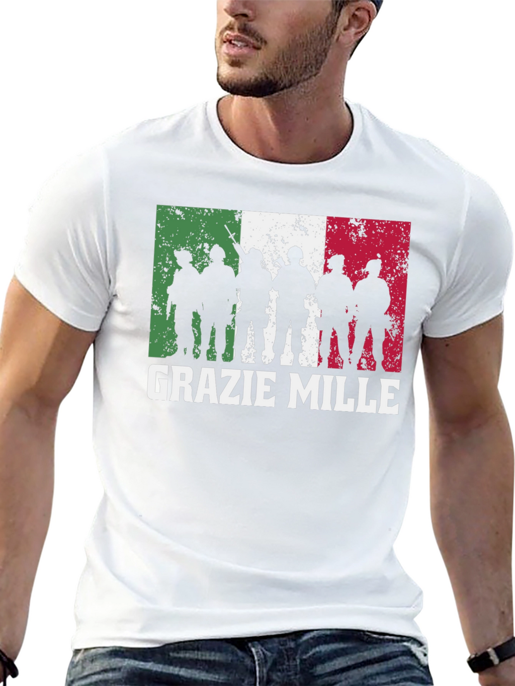 Grazie Mille Italian Flag T-Shirt