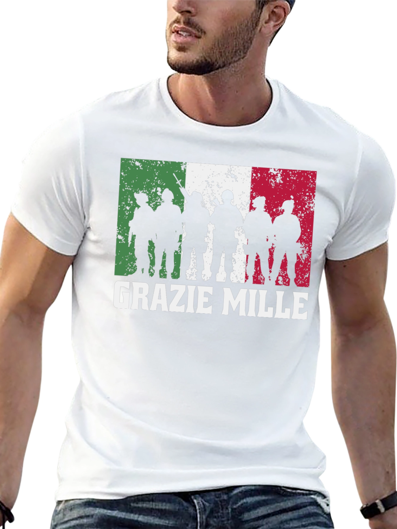 Grazie Mille Italian Flag T-Shirt