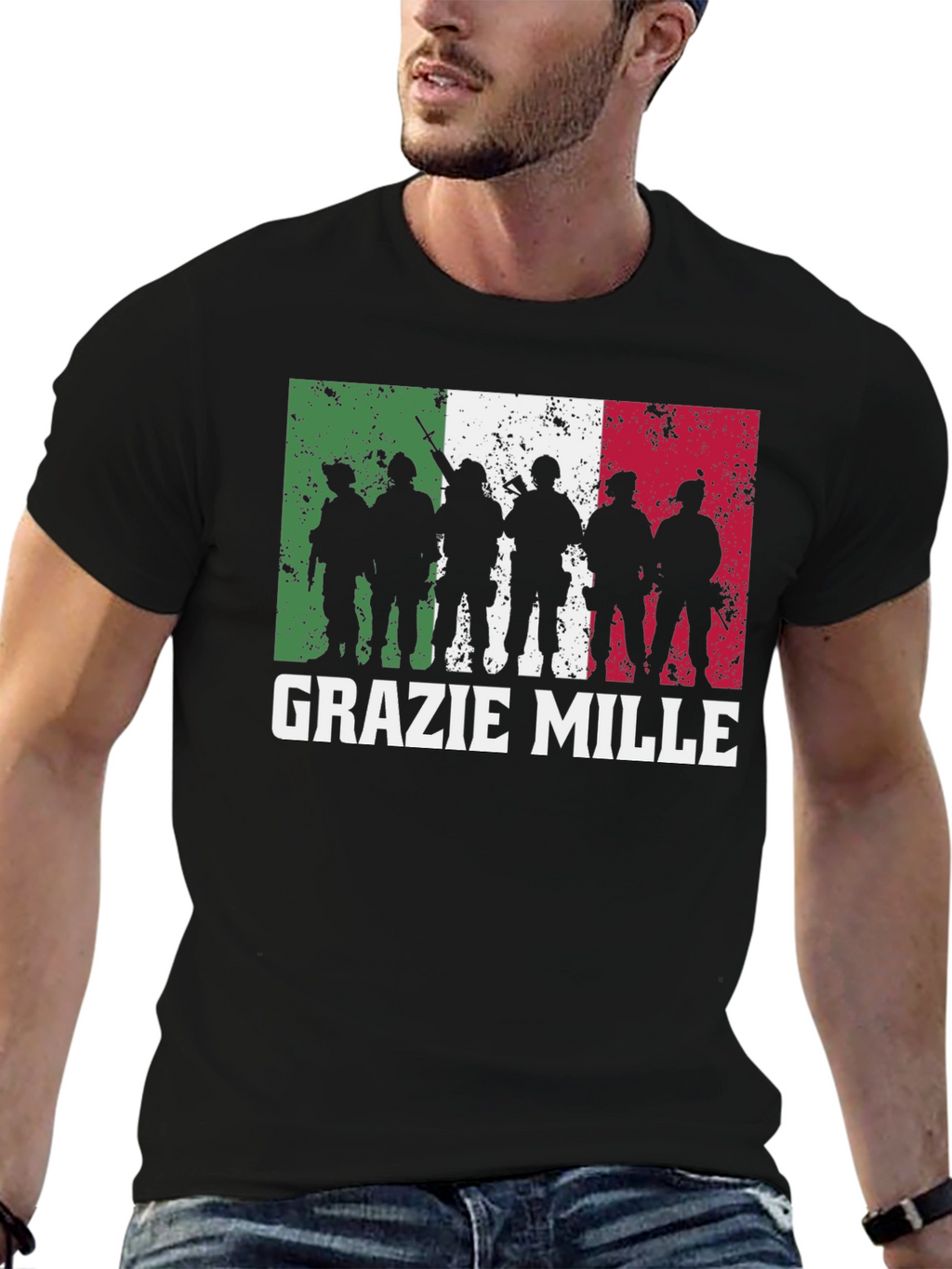 Grazie Mille Italian Flag T-Shirt